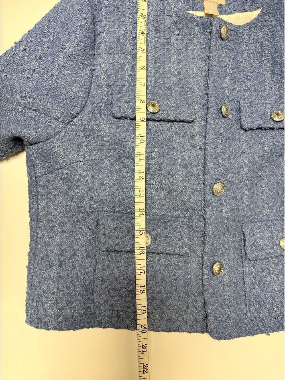 H&M Blue Textured Jacket - Picture 12 of 12